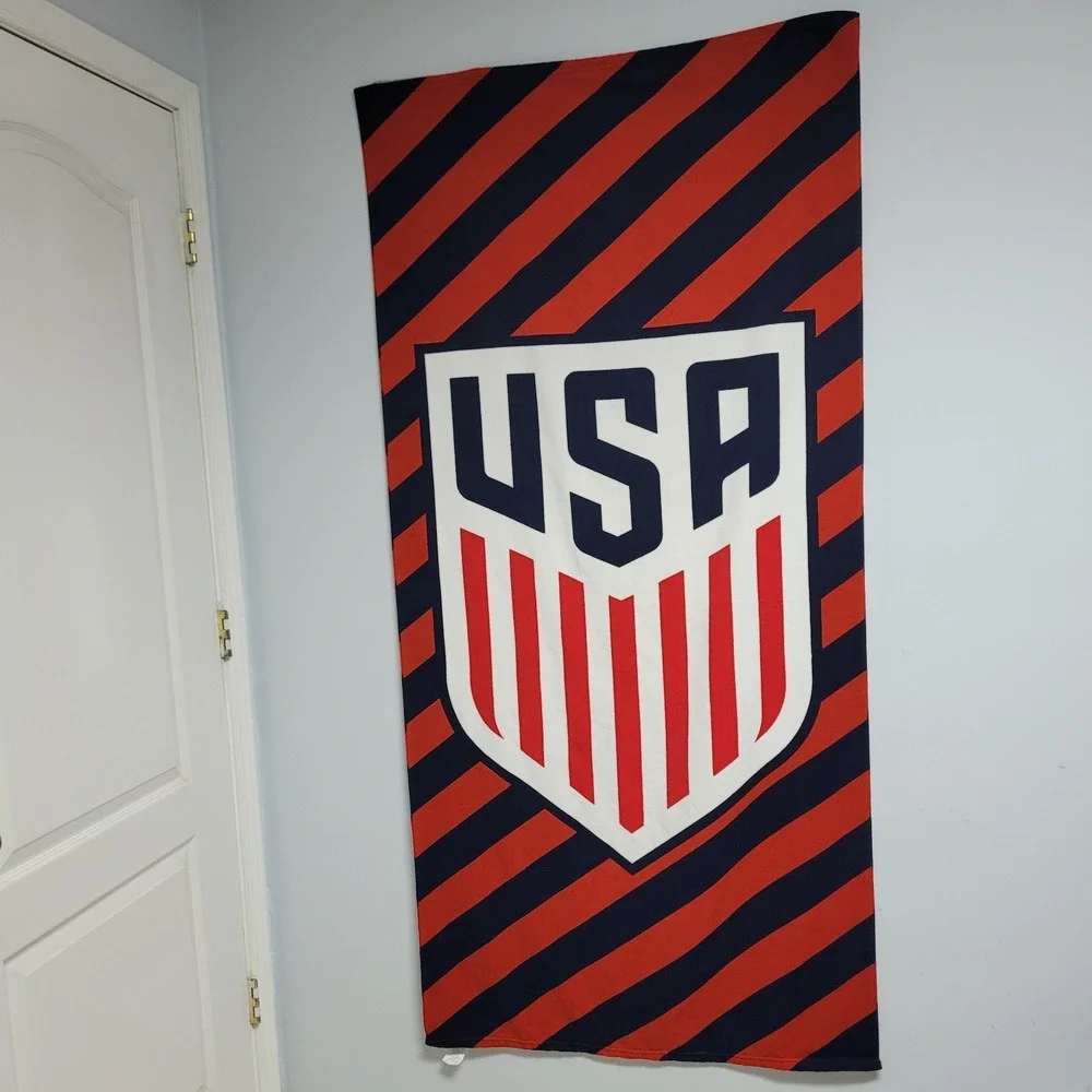 Official USMNT USA  Mens Soccer Beach Towel Microfiber 35x72.5